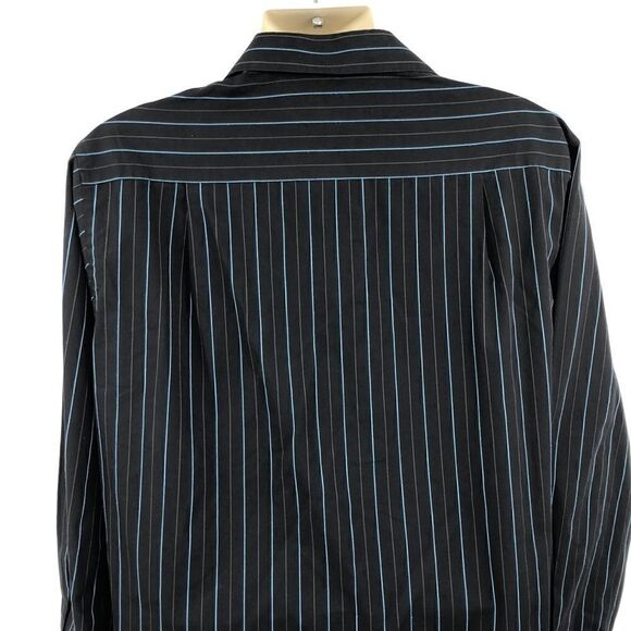 Van Heusen men’s black blue striped shirt - Picture 4 of 5